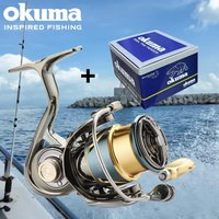 New Okuma Saltwater Fishing Reel Metal Ball Knob Spinning Reels 1000-5000 12+1BB 5.5:1 Max Drag 15KG Water-Proof Reels
