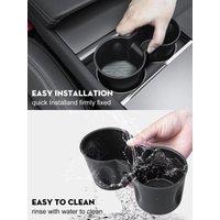 For Tesla Model YL Model 3 Center Console Water Cup Holder TPE Coaster Mat Pad Model Y Juniper Organizer Accessories