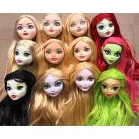 Monstering High Doll Toy Head Planting Brown Gold White Soft Long Hair Head Doll Bald Heads Original Rare Collection Head Toys