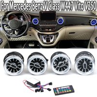 Auto LED Front Dashboard AC Klimaanlage Vent Outlet Turbo Innen Trim Für Mercedes Benz V Klasse W447 Vito V250