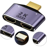 HDMI-Compatible To Dual HDMI Adapter HD 2K Dual Output Splitter Monitor Adapter 1 To 2 HDMI Male To Two HDMI Female 1080P