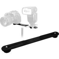 Dual Flash Bracket 1/4'' Screw Hot Shoe Bracket Mount Holder for Tripod Stand DSLR Camera LED Light Flash Light Microphone