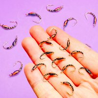 5/10Pcs Fishing Lure Assorted Epoxy Nymph Flies Midge Hegene Trout Fish Bass Fly Fishing Bait Artificial Lures