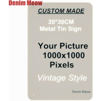 20x30cm/15x30cm/30x30cm Vintage Custom Metal Signs Customize License Plates Retro Plaque Wall Stickers Iron Painting Home Decor