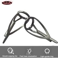 TAKEDO 5PCS TUCRLST 4# - 16# Fishing Rod Tip Guides Rod Building Guides Ring Repair for Fishing Replacement Accessories