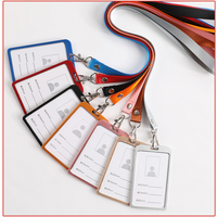 1Pcs Aluminum Alloy Work Name Card Holders Business Work Card ID Badge Lanyard Holder Hot Vertical Metal ID Business Case