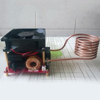 1000w ZVS Induction Heating Plate Board Kit Heater Cooker Coil Tube Diy 100*100*85mm Black For Electrical Equipment Tool