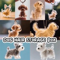 Pet Hair Memorial Capsule Puppy Fur Container DIY Pendant Keychain Gift