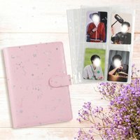 A5 6‑Ring Loose‑Leaf Photocard Binder Sets PU Leather Magnetic Closure Covers with 4‑Pocket Pages 100‑Slot Trading Card Album