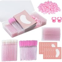 Set Extstensi Bulu Mata Emaille Kotak Bulu Mata Pita Sikat Mikro Cincin Lem Bantalan Mata Aplikator Sekali Packai Alat Bulu Mata
