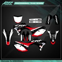 Armorsoul dostosowane grafiki zespołu tła naklejki niestandardowe naklejki dla Honda 2018-2021 CRF250R 2017 2018 2019 2020 CRF450R