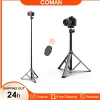 COMAN MT66 Light Stand Protable Tripod Stand For Fill Light With Universal 1/4 Screw For DSLR Action Camera 200cm Light Stand