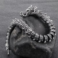 Punk Hip Hop Snake Bracelet for Men Gift Popular Charm Animal Bangles Amulet Creative Party Stainless Steel Jewelry Dropshipping