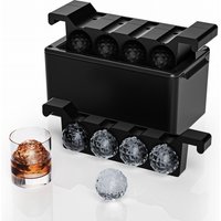 BHD Food Grade Premium Crystal Clear Ice Ball Mold Ice Cube Maker BPA Free Homemade Ice Tray Mould