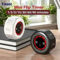 TINSOL Mini Gravity-Sensing Flip Timer 7 Preset Time Management Tools Suitable for Home Study, Office, and Kitchen