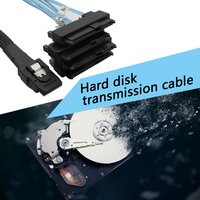 Internal Mini SAS 36-Pin SFF-8087 To 4 SFF-8482 SATA 7+15Pin Hard Drives Data Cable with 15 Pin SATA Power Connectors Controller