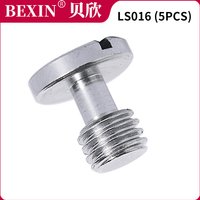 Quick Release Screw D Shaft D-ring Screw Adapter 3/8 Inch Thread for Camera Tripod Qr Quick Release Plate (Pack of 5)-LS016