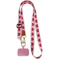 Adjustable Long Printing Charm Phone Strap Wide Version Crossbody Lanyard Pendant Band Shoulder Cord Anti-theft Mobile Rope Hang