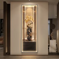 Modern Light Luxury Entrance Decoration Painting Wealth Wall Lamps Tree Corridor Hanging Painting High-end Wall Painting Light