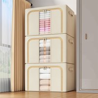 Clothing folding organizing storage box large capacity household down jacket blanket storage box universal covered storage box