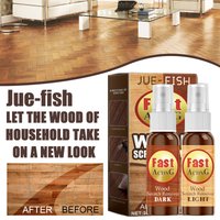 Jue-fish Wood Floor Scratch Repair Agent Easy Repairing Quick Restoring Gloss Long Lasting Protective Coating Fast Fix Scratches
