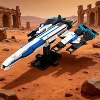 448PCS Spaceship Normandy SR-2 Starship Building Blocks Space Battleship Model with Display Stand for Kid Fans & Desk Decor Gift