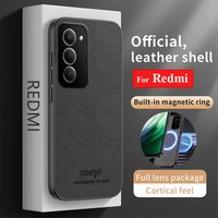 Matte Litchi Texture Leather Soft Case for Redmi 15 4G 5G 169MM Global Silicone Cover for Redmi 15 4G 5G 171MM EU