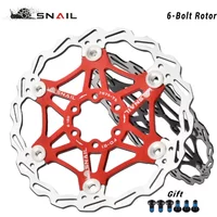 SNAIL Bicycle Floating Rotor 160/180/203mm 6-Bolt Disc Rotor Mountain Bike Brake Pads Floating Disc Bicycle Rotors