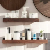 Bathroom Shelf,No punch storage rack,Solid Wood bathroom shelves ,Punch-Free Wooden Shelf Wall-Mounted Shower,Toilet Organizer