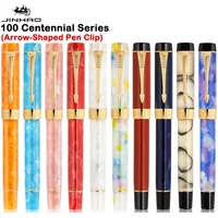 JINHAO 100 Centennial Resin Fountain Pen Arrow Shaped Pen Clip Golden Clip Business Office School Supplies Stationery PK 9019