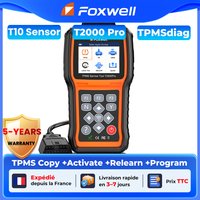 FOXWELL T2000 Pro TPMS Programmiergerät 315/433MHz Reifensensor-Aktivierung und -Wiederlernfunktion OBD2-Scanner TPMS-Reset-Diagnose für Autos