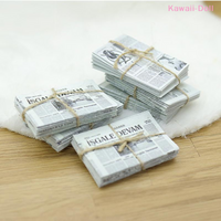 1/3Pcs 1/12 Dollhouse Miniature Retro English Newspaper Set Simulation Model Toys Home Furniture Accessories Photography Props