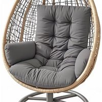 Hammock Rocking Chair Cushion Egg-shape Cushion Available for Garden Living Room Decoration (Without Hanging Basket Seat) Cojin
