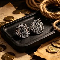 2pcs Norse Viking Raven And Wolf Enamel Pin Set, Odin'S Crow And Fenrir Wolf Brooches with Runes, Celtic Knot Lapel Pins
