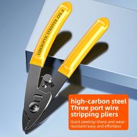 CFS-3 Three-port Fiber Optical Stripper Pliers Wire Strippers for FTTH Tools Optic Stripping Plier Tool