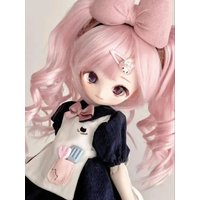 gaoshundoll1/6Bunny Rabbit anime face resin Qbaby blythe MDD VOLKS DIY makeup practice head for birthday gift fashion mysterybox