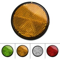 1×Bicycle Bike Round Reflector Night Cycling Safety Reflective Motorcycle Electric Bicycle Accessory Tool Green/Red/White/Orange