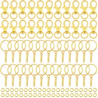 180 Stück Schlüsselanhänger, Ringe, Anhänger, Schlüsselanhänger, Hardware, Schlüsselhaken mit Schlüsselringen und Biegering, DIY-Handwerk, Schlüsselanhänger-Herstellungszubehör