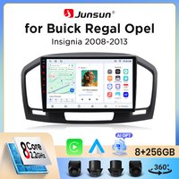 Junsun Bezprzewodowe Radio Samochodowe CarPlay Android Auto do Opel Insignia A (G09) 2008-2017 z Wbudowanym Wentylatorem Chłodzącym, Nawigacja GPS Android, Odtwarzacz Multimedialny, WiFi, DSP, RDS,