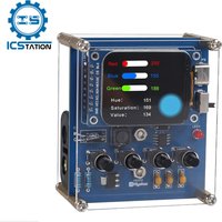 Color Recognition Soldering Practice Kit with TCS3472 Sensor TFT Display 4 Modes STEM RGB HSV Learning Project for Teens Adults