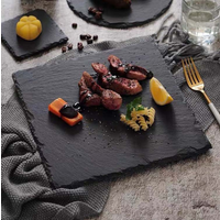 Japanese And Korean Style SLATE Plate Dessert Sushi Flat Western Food Black SLATE Plate Tableware