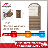 Naturehike U150S Schlafsack, 100 cm breit, Umschlagform mit Kapuze, wasserdicht, winddicht, maschinenwaschbar, warmer Schlafsack.