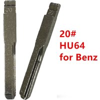 10pcs 20# HU64 Metal Uncut Blank Flip Remote Key Blades for Benz for Keydiy KD Xhorse VVDI JMD Remote Car Key Blade
