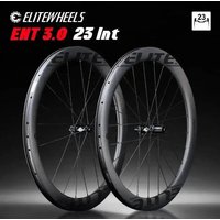Zestaw kół karbonowych ELITEWHEELS ENT 3.0 Disc 700c Tubeless Ready z łożyskami stalowymi/keramikowymi S&S, piasty Pillar 1423, karbon UD matowy, surowy.