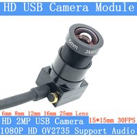 1080P Full HD 30FPS Low Distortion Webcam OTG UVC Plug Play 2MP USB Camera Module Audio Support For Android Windows 6mm 8mm Lens