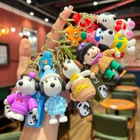 2026 New Silicone Keychain With Snoopy Figure, Car Keychain, Couple Backpack Ornament, Birthday Gift For Friends