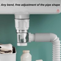 Telescoping Drain Pipe Drain Hose Anti-Odor Bathroom Sink Drain Outlet Seamless Connection Adjustable Wash Basin Sink Drain Hose