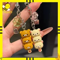 Kawaii Bear Rilakkuma CCD Hanging Rope Phone Charm Keychain Bag Decor Surprise Gift for Phone Strap Accessories