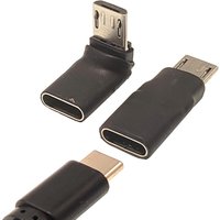 straight Type-C Female to Micro USB Android Male Adapter for V8 Mobile Phone Charger, Data Transmission, 5-Pin Cable Connector