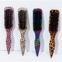 Hairdressing brush with leopard print, anti-static, suitable for all hair types, hair salon,special for real hair wigs
